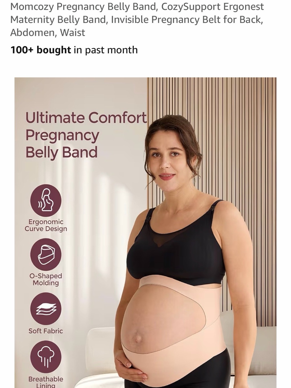 Momcozy pregnancy belly band size 2XL